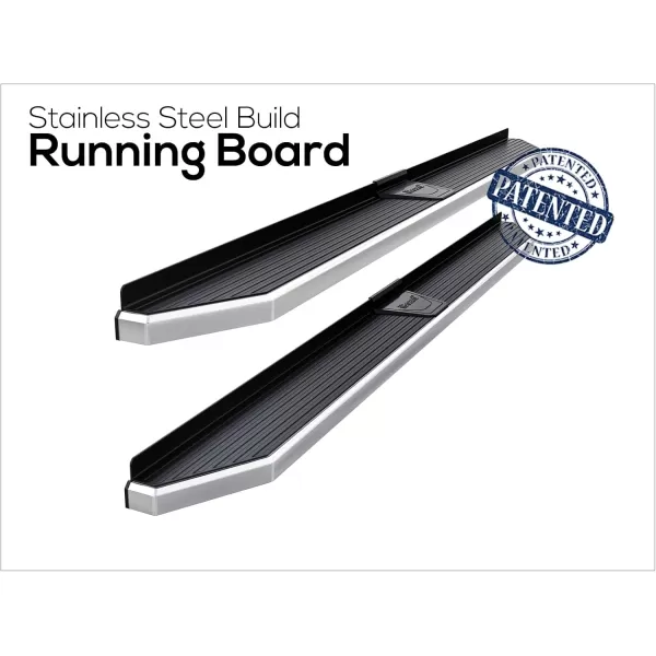 imageAPS iBoard Third Generation Silver Aluminum Running Boards Side Step for Selected Frontier Crew CabPolished