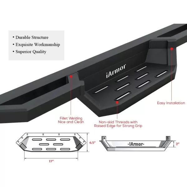 imageAPS Drop Steps Running Boards Compatible with Dodge Ram 1500 20192024 Crew Cab