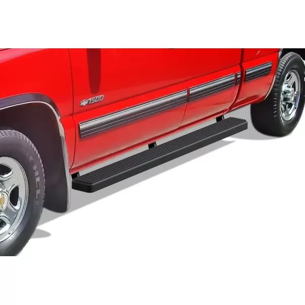 imageAPS Running Boards 6in Black Compatible with Chevy Silverado GMC Sierra 1500 2500 19992013 Double Cab ampamp 2500HD 3500 20012014 Exclude CK Classic Nerf Bars Side Steps Side BarsAluminum Black