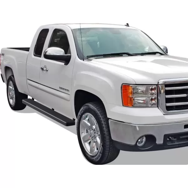 imageAPS Running Boards 6in Black Compatible with Chevy Silverado GMC Sierra 1500 2500 19992013 Double Cab ampamp 2500HD 3500 20012014 Exclude CK Classic Nerf Bars Side Steps Side BarsAluminum Black