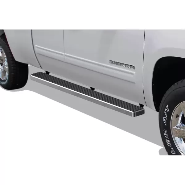 imageAPS Running Boards 6in Black Compatible with Chevy Silverado GMC Sierra 1500 2500 19992013 Double Cab ampamp 2500HD 3500 20012014 Exclude CK Classic Nerf Bars Side Steps Side BarsStainless Steel Polished