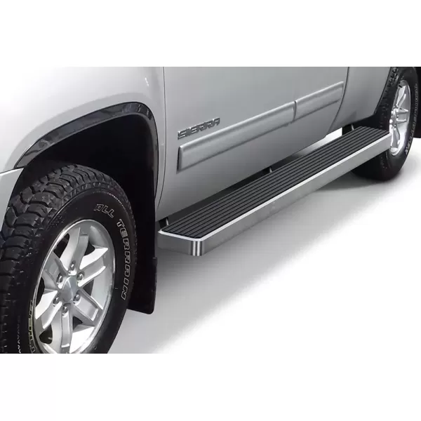 imageAPS Running Boards Bars Compatible with Chevy Silverado GMC Sierra 1500 2500 19992013 Double Cab ampamp 2500HD 3500 20012014 Exclude CK Classic 304 Stainless Steel Polished Silver 6 inchesAluminum Silver