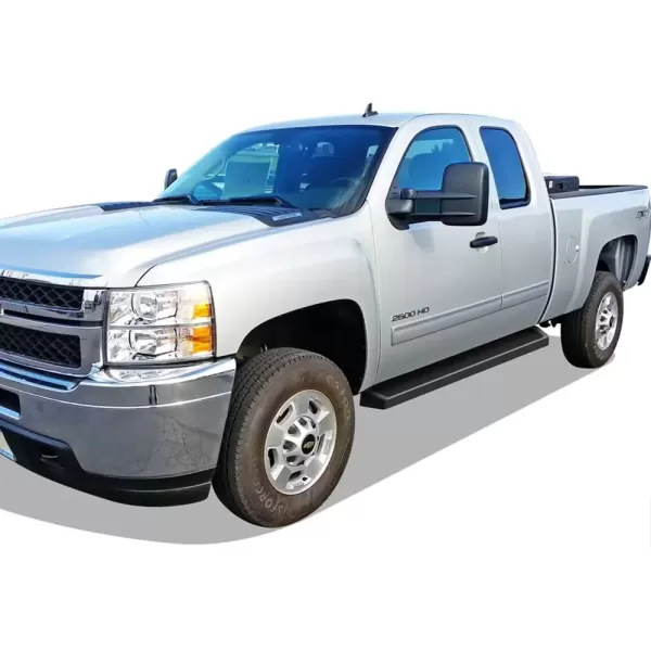 imageAPS Running Boards Bars Compatible with Chevy Silverado GMC Sierra 1500 2500 19992013 Double Cab ampamp 2500HD 3500 20012014 Exclude CK Classic 304 Stainless Steel Polished Silver 6 inchesAluminum Black