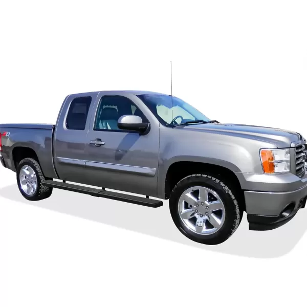 imageAPS Running Boards Bars Compatible with Chevy Silverado GMC Sierra 1500 2500 19992013 Double Cab ampamp 2500HD 3500 20012014 Exclude CK Classic 304 Stainless Steel Polished Silver 6 inchesAluminum Black