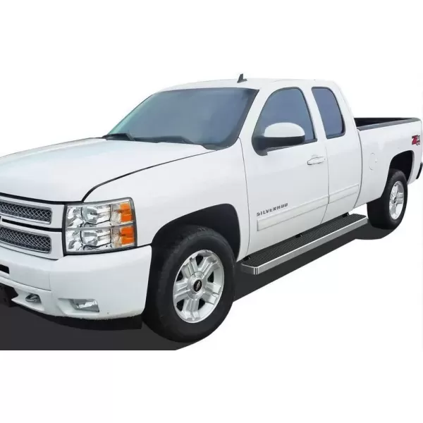 imageAPS Running Boards Bars Compatible with Chevy Silverado GMC Sierra 1500 2500 19992013 Double Cab ampamp 2500HD 3500 20012014 Exclude CK Classic 304 Stainless Steel Polished Silver 6 inchesStainless Steel Polished