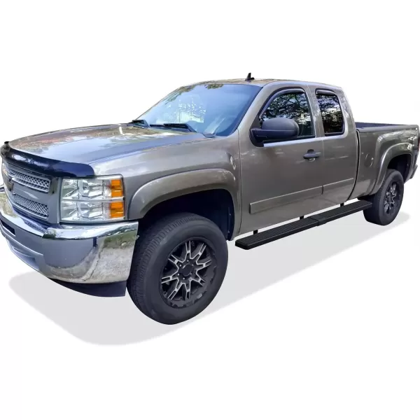 imageAPS Running Boards Bars Compatible with Chevy Silverado GMC Sierra 1500 2500 19992013 Double Cab ampamp 2500HD 3500 20012014 Exclude CK Classic 304 Stainless Steel Polished Silver 6 inchesStainless Steel Black