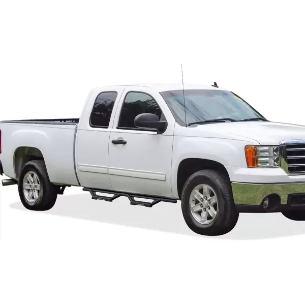 imageAPS Stainless Steel Pocket Steps Running Boards Compatible with Chevy Silverado GMC Sierra 1500 2500 19992006 Extended Cab ampamp 2500 HD 3500 ampamp 07 Classic 0106Black
