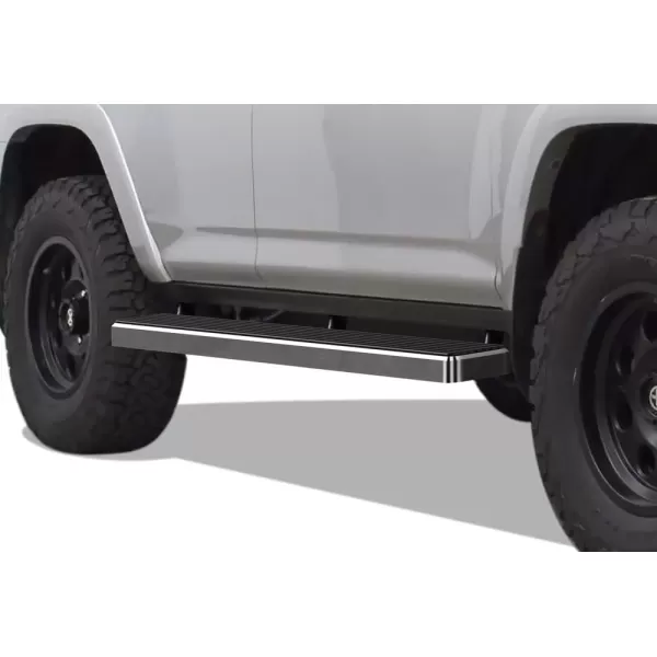 imageAPS 5in Stainless Steel Black Running Boards Compatible with Toyota 4Runner 20142024 SR5 ampamp 1424 TRD Pro ampamp 1724 TRD OffRoad Nerf Bars Side StepsStainless Steel Polished