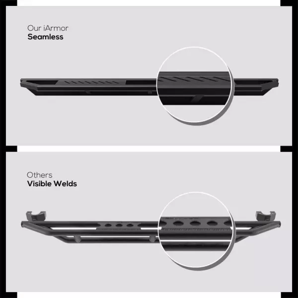 imageAPS 65in Side Armor Stainless Steel Running Boards Compatible with Ford Ranger 20192023 SuperCrew Cab 4Door Nerf Bars Side Steps Side Bars
