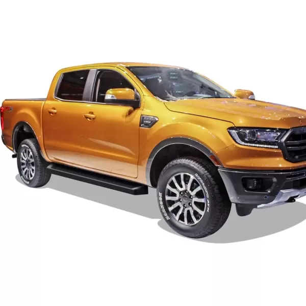 imageAPS Black Running Boards Style Compatible with Ford Ranger 20192023 SuperCrew Cab 4Door Nerf Bars Side Steps 6in WideAluminum Black