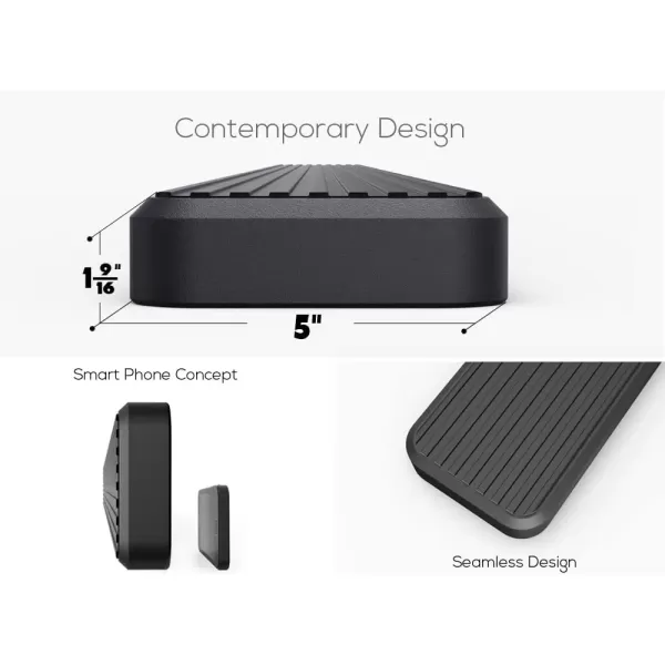 imageAPS Black Running Boards Style Compatible with Ford Ranger 20192023 SuperCrew Cab 4Door Nerf Bars Side Steps 6in WideAluminum Black
