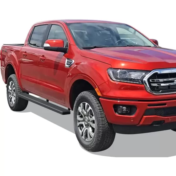 imageAPS Black Running Boards Style Compatible with Ford Ranger 20192023 SuperCrew Cab 4Door Nerf Bars Side Steps 6in WideAluminum Black