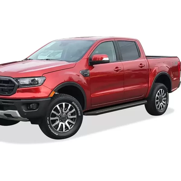 imageAPS Black Running Boards Style Compatible with Ford Ranger 20192023 SuperCrew Cab 4Door Nerf Bars Side Steps 6in WideAluminum Black