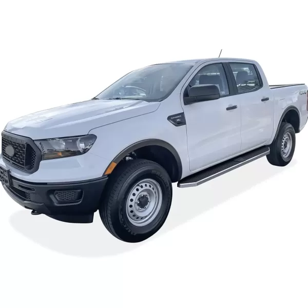 imageAPS Black Running Boards Style Compatible with Ford Ranger 20192023 SuperCrew Cab 4Door Nerf Bars Side Steps 6in WidePolished
