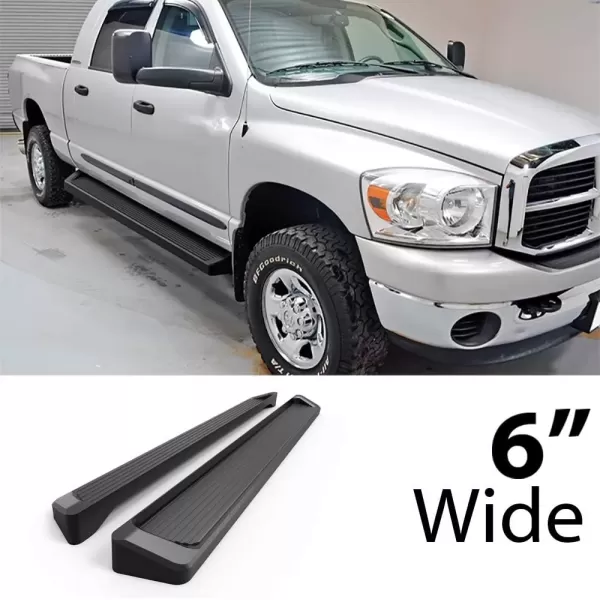 imageAPS Black Running Boards Style Compatible with Ram 1500 20092018 Crew Cab ampamp Ram 2500 3500 20102024 Nerf Bars Side Steps Side BarsAluminum Black