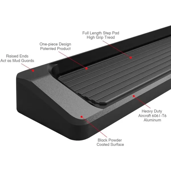 imageAPS Black Running Boards Style Compatible with Ram 1500 20092018 Crew Cab ampamp Ram 2500 3500 20102024 Nerf Bars Side Steps Side BarsAluminum Black