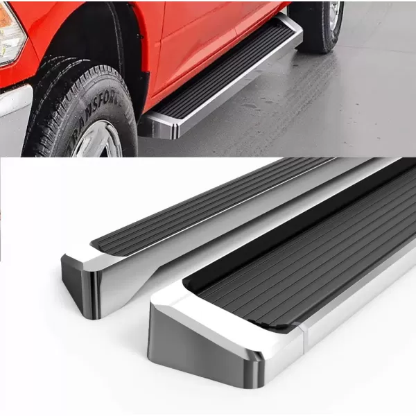 imageAPS Black Running Boards Style Compatible with Ram 1500 20092018 Crew Cab ampamp Ram 2500 3500 20102024 Nerf Bars Side Steps Side BarsAluminum Silver