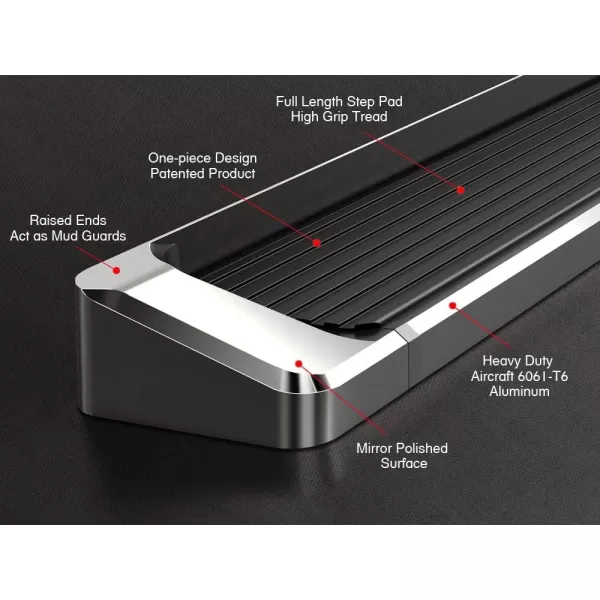 imageAPS Black Running Boards Style Compatible with Ram 1500 20092018 Crew Cab ampamp Ram 2500 3500 20102024 Nerf Bars Side Steps Side BarsAluminum Silver