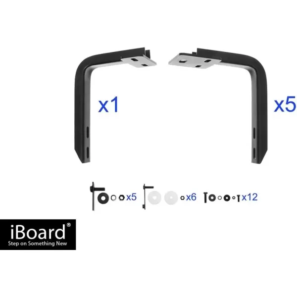 imageAPS IBDZ3791 Black 6quot Running Board Side Step iBoard Third Generation For Selected Dodge Ram 150025003500 Crew Cab Aluminum5 inches