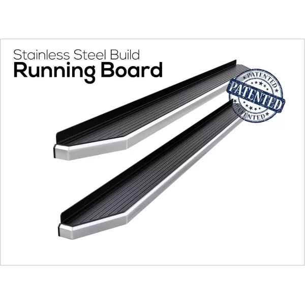 imageAPS Running Boards 5in Black Compatible with Ram 1500 20092018 Crew Cab ampamp Ram 2500 3500 20102024 Nerf Bars Side Steps Side BarsPolished