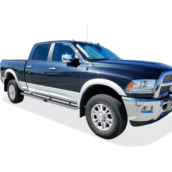imageAPS Running Boards 5in Black Compatible with Ram 1500 20092018 Crew Cab ampamp Ram 2500 3500 20102024 Nerf Bars Side Steps Side BarsSilver