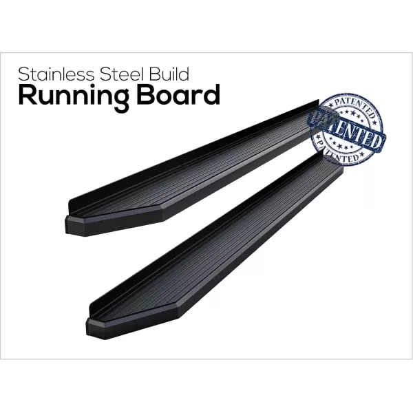 imageAPS Running Boards 5in Black Compatible with Ram 1500 20092018 Crew Cab ampamp Ram 2500 3500 20102024 Nerf Bars Side Steps Side BarsStainless Steel Black