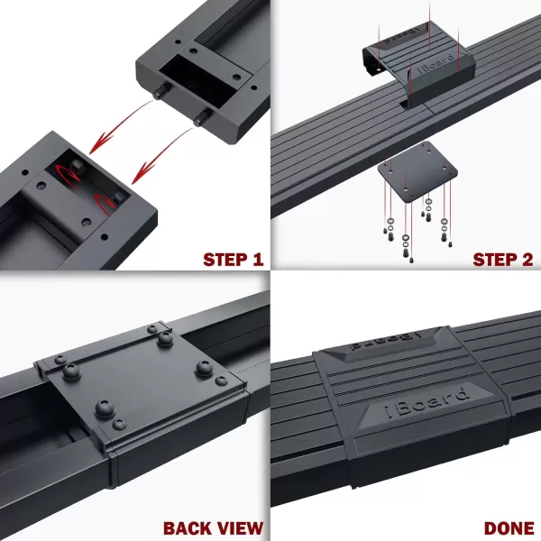 imageAPS Running Boards 5in Black Compatible with Ram 1500 20092018 Crew Cab ampamp Ram 2500 3500 20102024 Nerf Bars Side Steps Side BarsStainless Steel Black