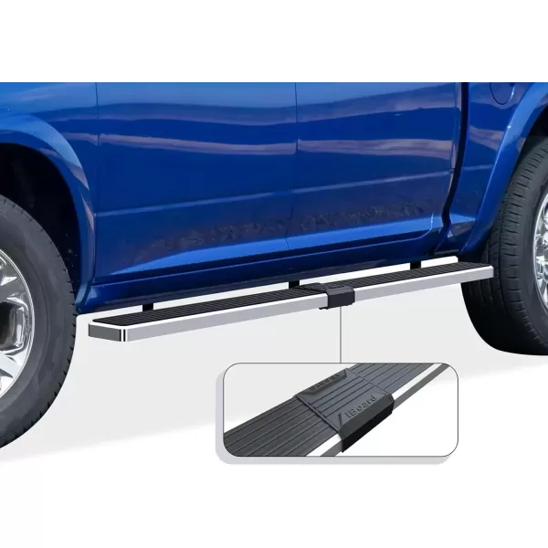imageAPS Running Boards 5in Black Compatible with Ram 1500 20092018 Crew Cab ampamp Ram 2500 3500 20102024 Nerf Bars Side Steps Side BarsStainless Steel Polished
