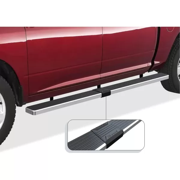 imageAPS Running Boards 5in Black Compatible with Ram 1500 20092018 Crew Cab ampamp Ram 2500 3500 20102024 Nerf Bars Side Steps Side BarsStainless Steel Polished