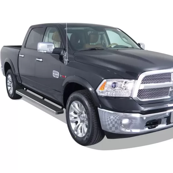 imageAPS Running Boards 5in Black Compatible with Ram 1500 20092018 Crew Cab ampamp Ram 2500 3500 20102024 Nerf Bars Side Steps Side BarsStainless Steel Polished