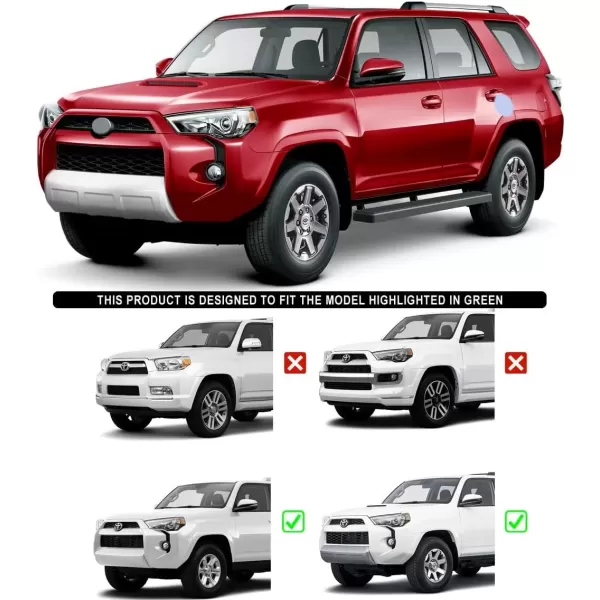 imageAPS Running Boards Nerf Bars Side Steps Step Bars Compatible with Toyota 4Runner 20142024 SR5 ampamp 1424 TRD Pro ampamp 1724 TRD OffRoad Stainless Steel Black Powder Coated 6 inches