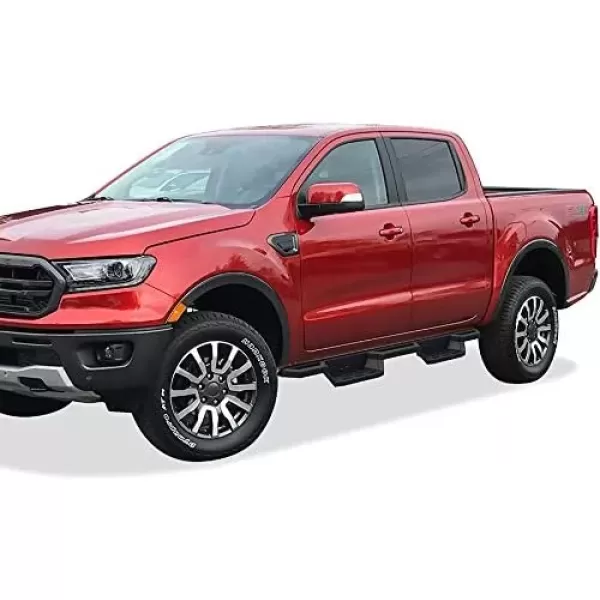 imageAPS Stainless Steel Pocket Steps Running Boards Side Bars Compatible with Ford Ranger 20192023 SuperCrew Cab 4DoorBlack