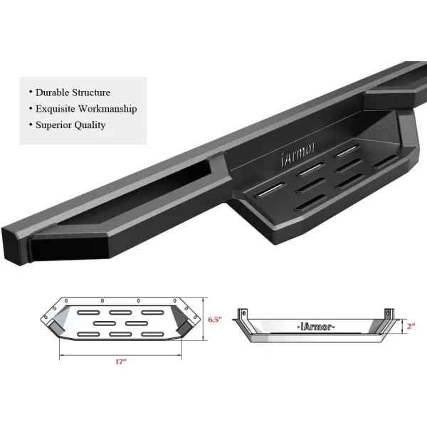 imageAPS Stainless Steel Pocket Steps Running Boards Side Bars Compatible with Toyota 4Runner 20142024 SR5 ampamp 1424 TRD Pro ampamp 1724 TRD OffRoadBlack