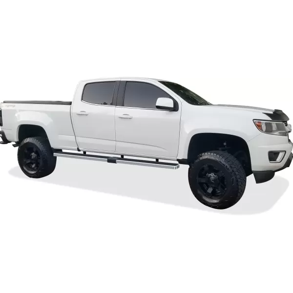 imageAPS 5in WheeltoWheel Stainless Steel Nerf Bars Compatible with Colorado Canyon Crew Cab 6ft Bed 1525