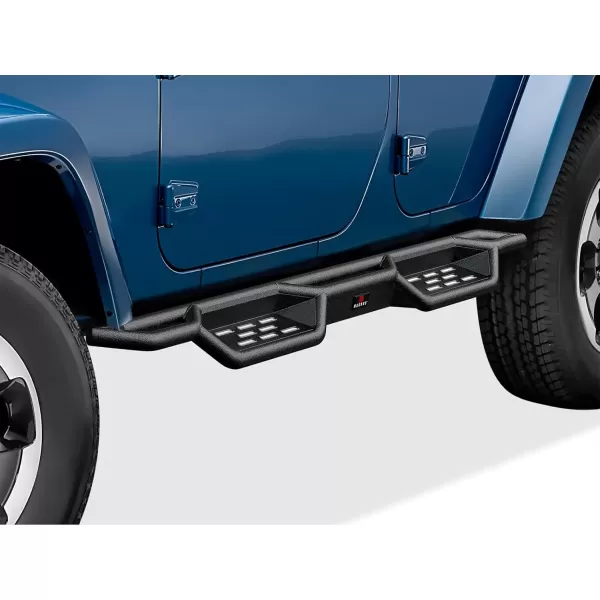 imageAPS Black 6 Inches Tubular Drop Down Style Nerf Bars Running Boards Compatible with Jeep Wrangler JK 20072018 4Door Factory sidesteps or Rock Rails Have to be RemovedBlack