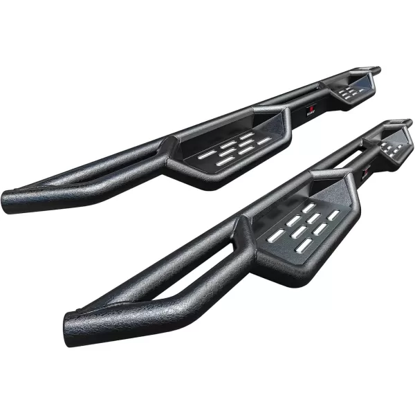 imageAPS Black 6 Inches Tubular Drop Down Style Nerf Bars Running Boards Compatible with Jeep Wrangler JK 20072018 4Door Factory sidesteps or Rock Rails Have to be RemovedBlack