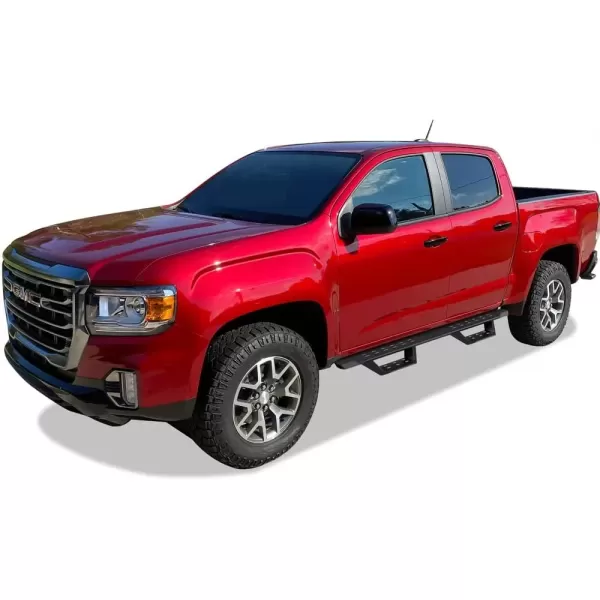 imageAPS Black Overland Slider Tubular Drop Steps Style Nerf Bars Running Boards Compatible with Chevy Colorado GMC Canyon 20152024 Crew Cab
