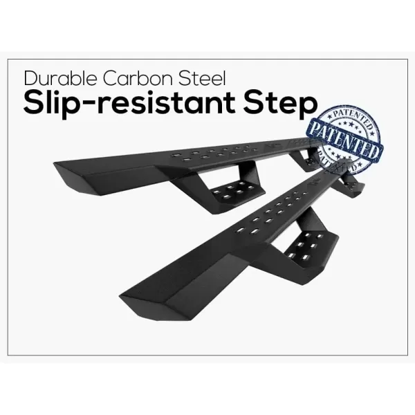 imageAPS Black Overland Slider Tubular Drop Steps Style Nerf Bars Running Boards Compatible with Chevy Colorado GMC Canyon 20152024 Crew Cab
