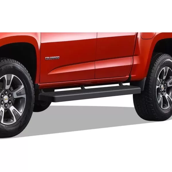 imageAPS IBCY4802 iBoard Third Generation 5inch Silver Aluminum Running Boards Side Step for Selected Chevy Colorado GMC Canyon Crew CabBlack