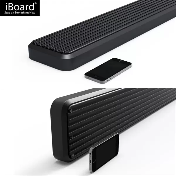 imageAPS IBCY4802 iBoard Third Generation 5inch Silver Aluminum Running Boards Side Step for Selected Chevy Colorado GMC Canyon Crew CabBlack
