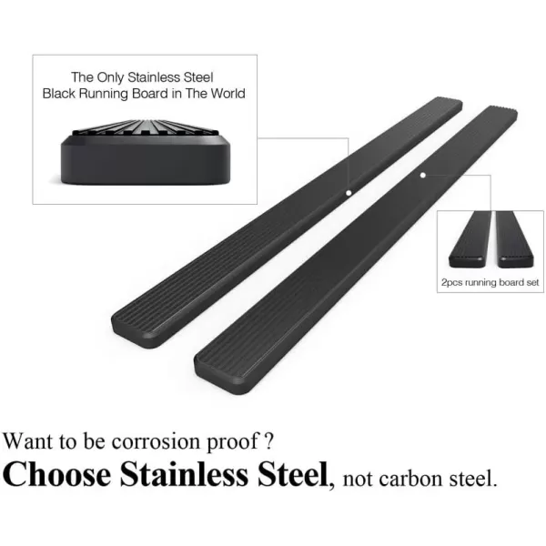 imageAPS IBCY4802 iBoard Third Generation 5inch Silver Aluminum Running Boards Side Step for Selected Chevy Colorado GMC Canyon Crew CabBlack