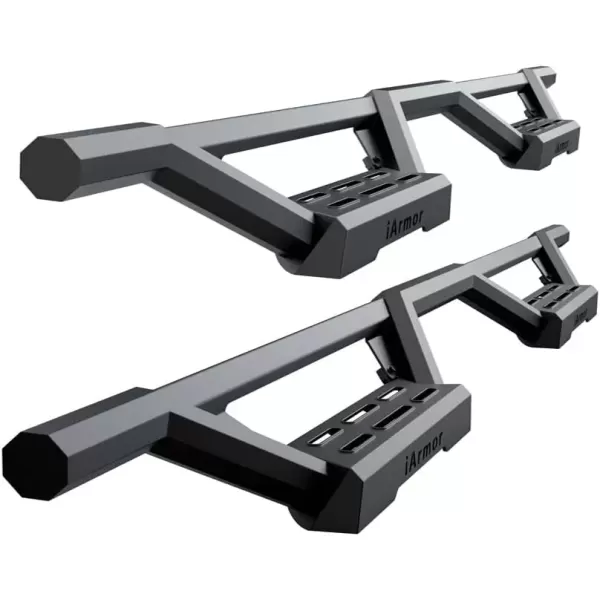 imageAPS Pocket Steps Running Boards Side Bars Compatible with Jeep Wrangler JK 20072018 4Door Factory sidesteps or Rock Rails Have to be RemovedBlack