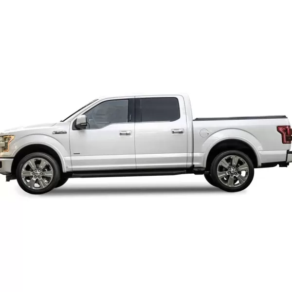 imageAPS Running Boards 5in Black Compatible with Ford F150 20152025 SuperCrew Cab ampamp F150 Lightning 20222025 ampamp F250 F350 Super Duty 20172025 Crew Cab Stainless Steel Nerf Bars Side StepsStainless Steel Black