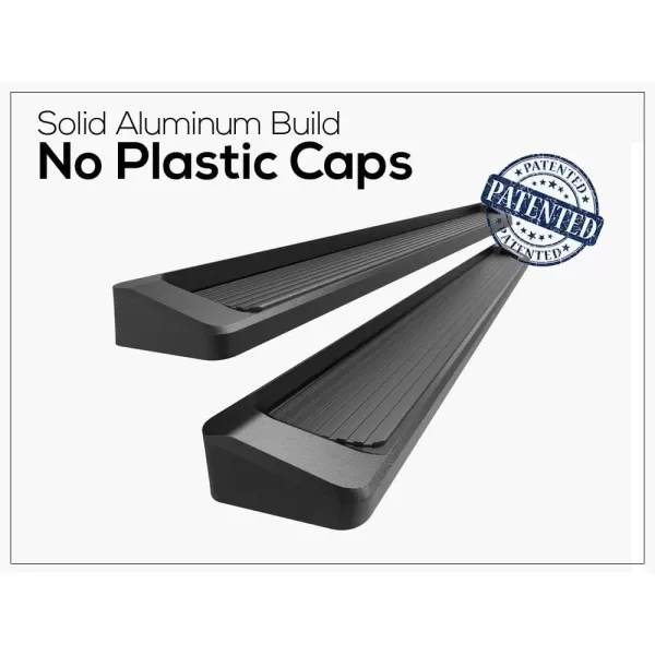 imageAPS Running Boards 6 inches Matte Black Compatible with Jeep Wrangler JK 20072018 4Door Factory sidesteps or Rock Rails Have to be Removed Side Steps Side BarsAluminum Black