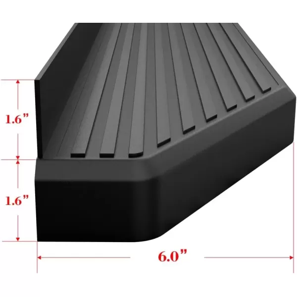 imageAPS Running Boards 6 inches Matte Black Compatible with Jeep Wrangler JK 20072018 4Door Factory sidesteps or Rock Rails Have to be Removed Side Steps Side BarsAluminum Black