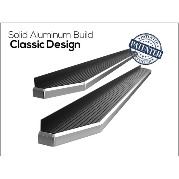 imageAPS Running Boards 6 inches Matte Black Compatible with Jeep Wrangler JK 20072018 4Door Factory sidesteps or Rock Rails Have to be Removed Side Steps Side BarsPolished