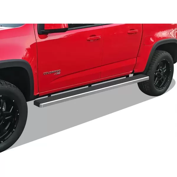 imageAPS Running Boards Nerf Bars Side Steps Step Bars Compatible with Chevy Colorado GMC Canyon 20152025 Crew Cab 6ft Bed Silver 6 inches Wheel to WheelAluminum Silver