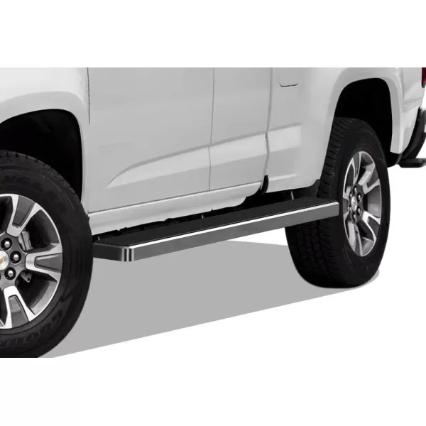 imageAPS Running Boards Nerf Bars Side Steps Step Bars Compatible with Chevy Colorado GMC Canyon 20152025 Crew Cab 6ft Bed Silver 6 inches Wheel to WheelAluminum Silver
