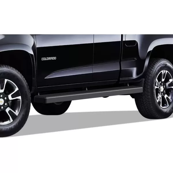 imageAPS Running Boards Nerf Bars Side Steps Step Bars Compatible with Chevy Colorado GMC Canyon 20152025 Crew Cab 6ft Bed Silver 6 inches Wheel to WheelAluminum Black