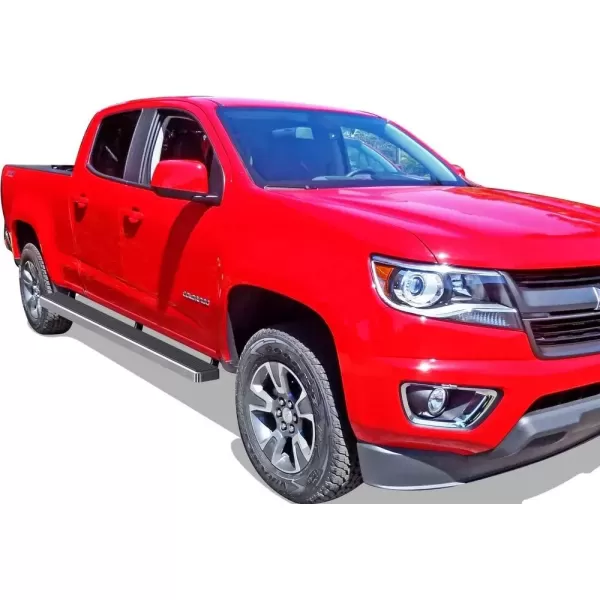 imageAPS Running Boards Nerf Bars Side Steps Step Bars Compatible with Chevy Colorado GMC Canyon 20152025 Crew Cab 6ft Bed Silver 6 inches Wheel to WheelAluminum Silver